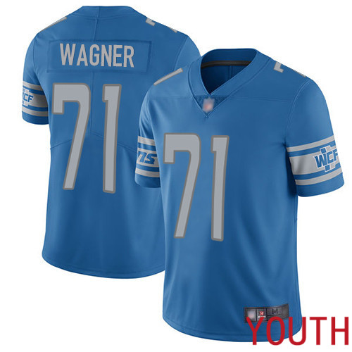 Detroit Lions Limited Blue Youth Ricky Wagner Home Jersey NFL Football #71 Vapor Untouchable->youth nfl jersey->Youth Jersey